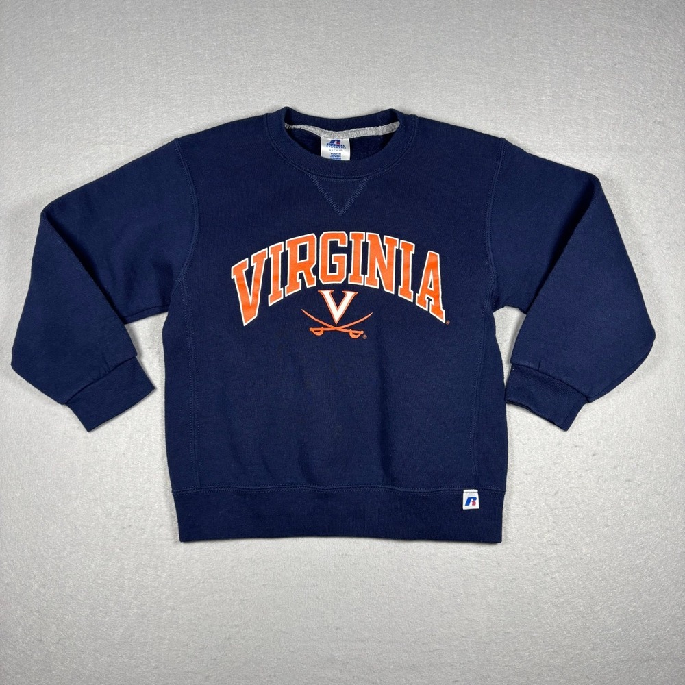 University of Virginia Cavaliers Youth‎ Crewneck Sweatshirt Size Small Navy Blue